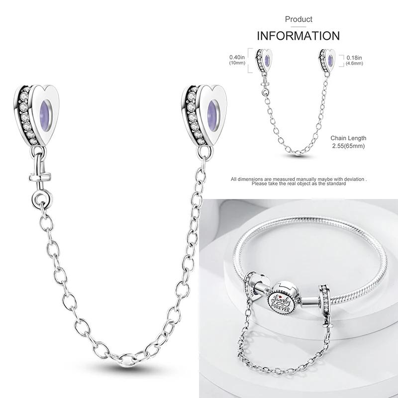 New Copper Charms Buttefly Daisy Safety Chain Cat Paw Change Beads Fit Original Bracelet Ladies Diy Jewelry