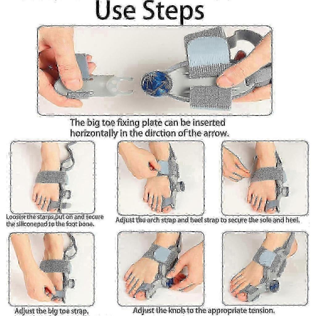 Bunion Corrector for Women and Men, Adjustable Knob Design with Silicone Pad,l WY-26