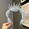 Детская тиара-корона принцессы с бантом из стразов и заколки для волос - Корейские аксессуары для волос для девочек и женщин