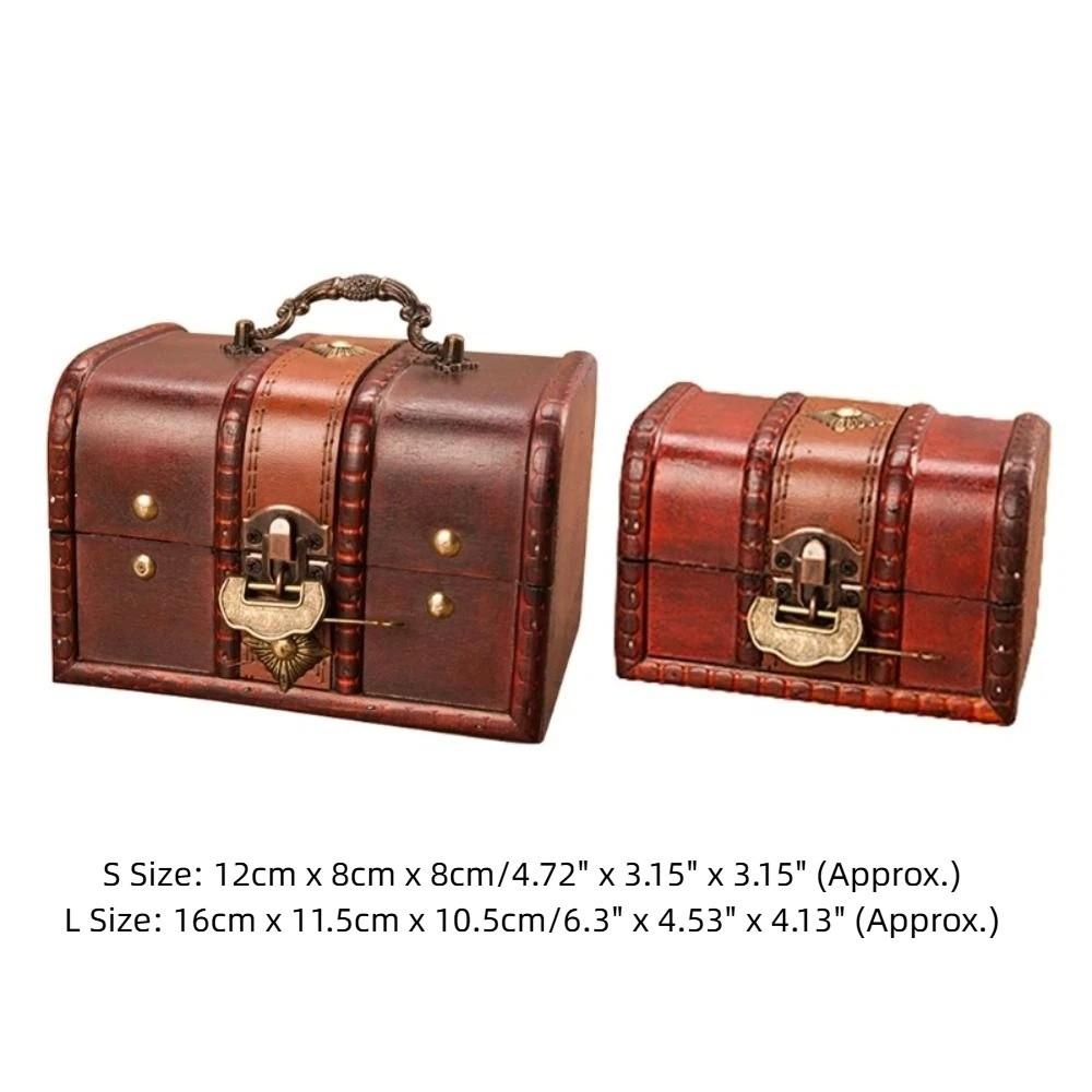 Декоративная Шкатулка для Хранения Украшений Деревянная Шкатулка для Украшений Европейский Сундук Сокровищница Секрет Хранения