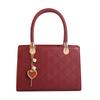 High-quality textured diamond-pattern tote bag for women, 2024 new trendy festive bridal bag, versatile wedding bag, commuter handbag