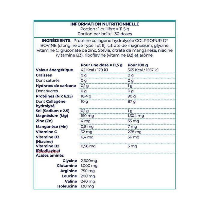 Colpropur Sport Collagène Articulations Os Muscles 345 g - Saveur : Citron