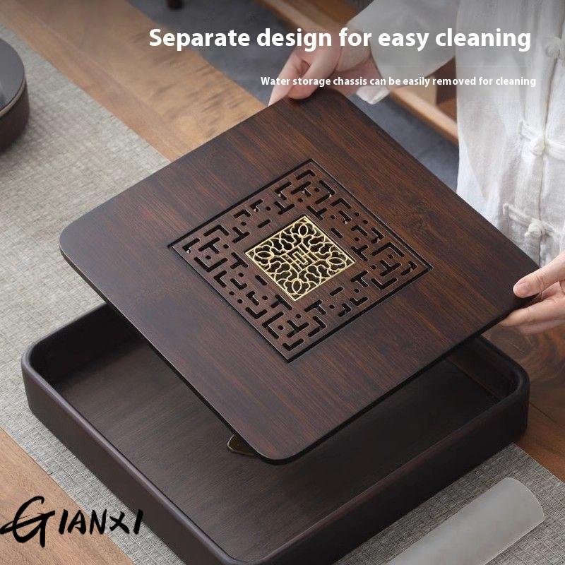 Домашний и кухонный чайный поднос, переносная посуда для чая, прямоугольный бамбуковый поднос Ta Kawi для чайного стола Chaban, сервировочные подносы