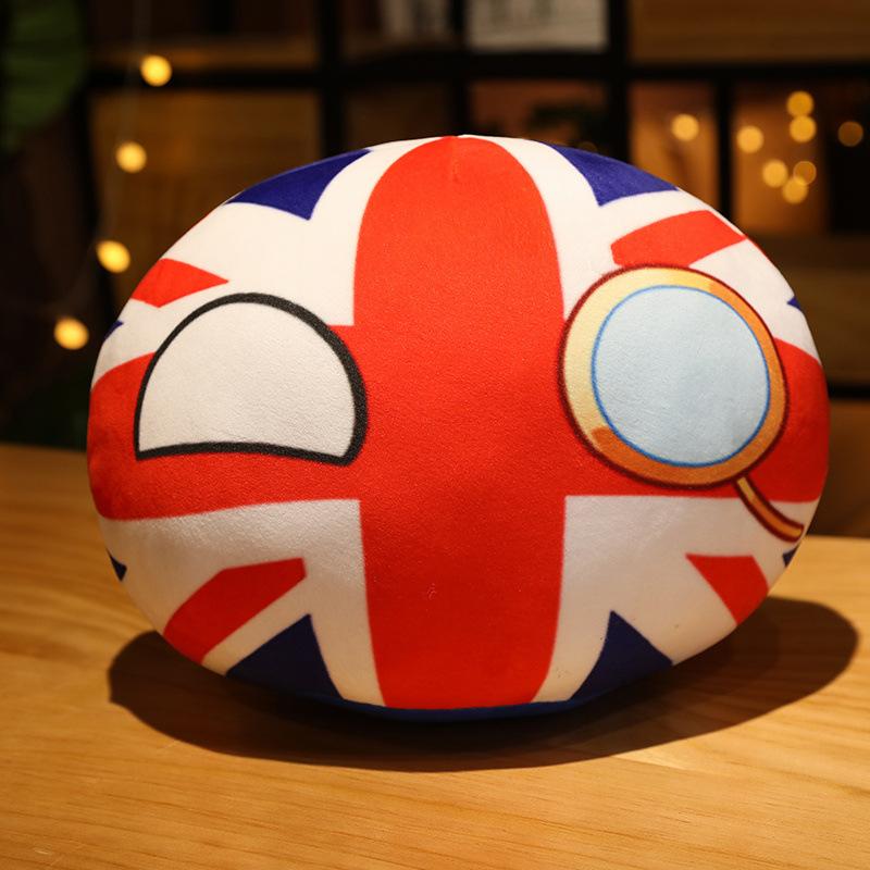 Polandball Plush Toys Anime Countryball Short Plush Doll Poland Germany Netherlands UN Roma Canada Pillow Cosplay Gift Toy