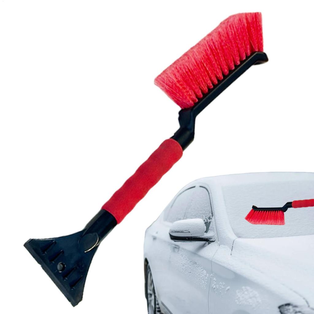 Car Window Ice Cleaning Car Snow Brush And Ice Scraper Windshield Scraper For Ice And Snow Ergonomic Foam Grip Snow Cleaner