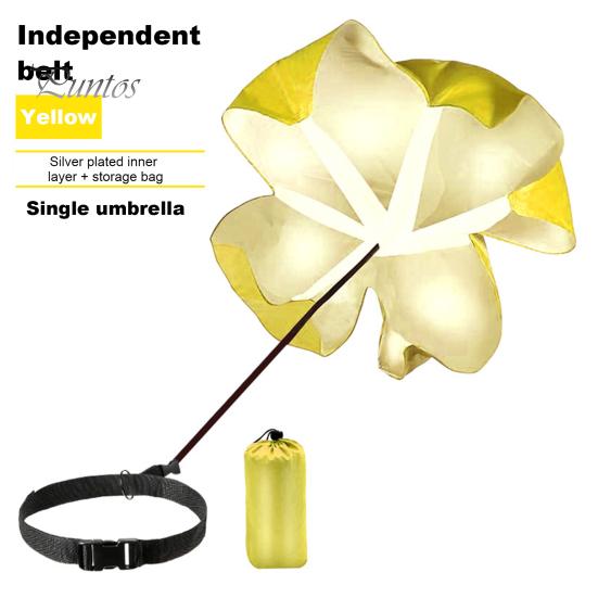 Adjustable Webbing Parachute Resistance Waistband Wear-resistant Good Tenacity Reusable Portable Running Landing Umbrella Speed Training Acceleration