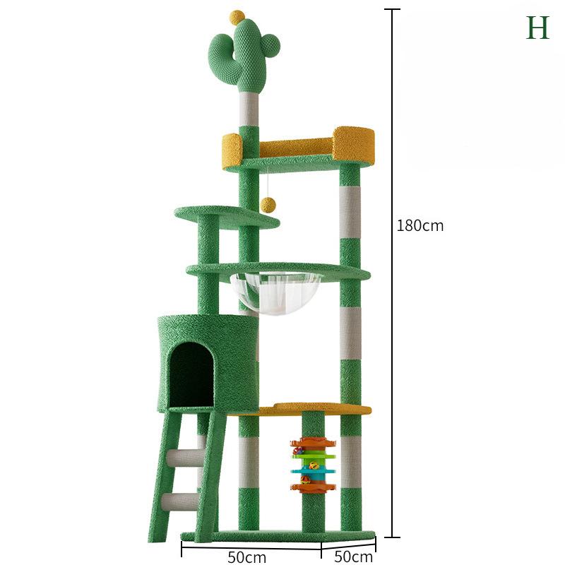 Кактусовая конструкция для лазанья для кошек, сизалевая веревка, гнездо для кошек, интегрированное дерево для кошек, небольшого размера, платформа для прыжков для кошек и конструкция для лазанья для кошек