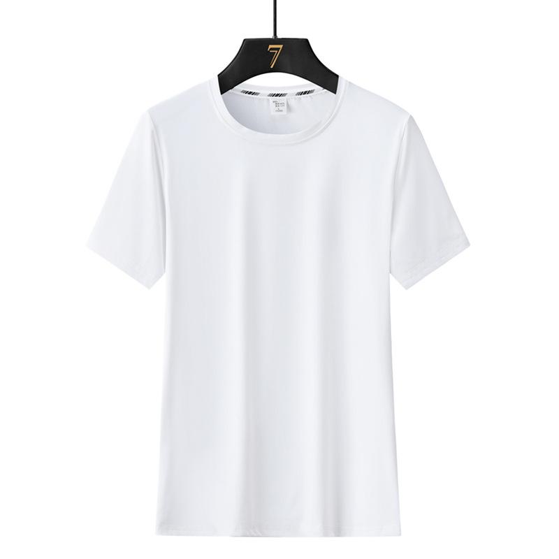 (M-5XL)Ледяной шелк, быстросохнущая женская свободная спортивная футболка для фитнеса, тренировочная рубашка с короткими рукавами, топы для йоги с круглым вырезом