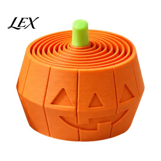 Halloween Holiday Decorations Pumpkin Stress Toy, Retractable Spiral Fidget Sensory Toy for Office Desk Gadget Kids Adults, 3D Printed Desktop