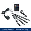 6 in 1 RGB LED Atmosphere Car Interior Ambient Light Kit Fiber Optic Strips Light By App Control DIY Music 6M Fiber Optic Band