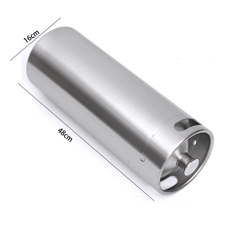 10L 304 Pressurized Growler Portable Beer Bottle Home Brewing Beer Making Tool Stainless Steel Mini Beer Keg Homebrew