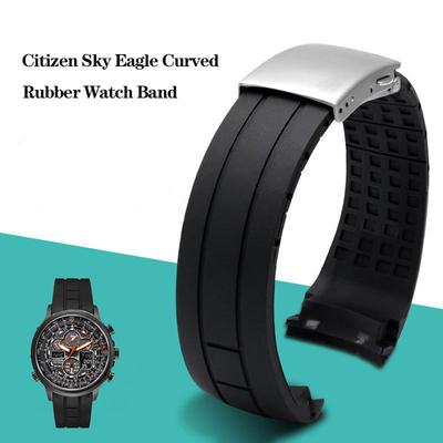 Изогнутый резиновый ремешок для часов Citizen Sky Eagle Mido Helmsman M005 водонепроницаемый черный синий силиконовый ремешок браслет с инструментами 22 23 мм