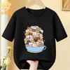 Funny Jar Full of Cats Kids Tee Anti Depressants Cartoon Kitten Graphic T‑Shirt Pure Cotton Short Sleeve Unisex Boys Girls Tops