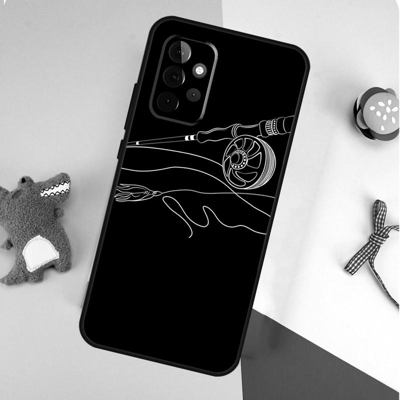 Удочка для ловли карпа Чехол для телефона Samsung Galaxy A55 A35 A15 A54 A34 A14 A53 A33 A13 A05 A06 A16 A22 A32 A52