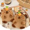 Cartoon Capybara Coin Purse Plush Stuffed Guinea Pig Bag Pendant Funny Plush Doll Keychain  Unisex