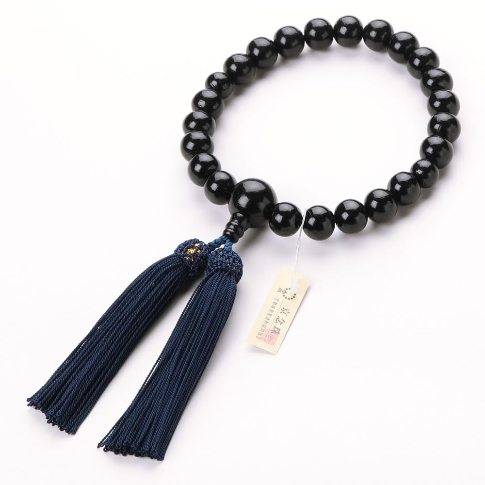 nenju dot com Types To Choose Prayer Beads for Men 22 Beads Ebony Human Silk Tassel Prayer Beads Kyoto Prayer Beads Kyoto Funeral Memorial Service