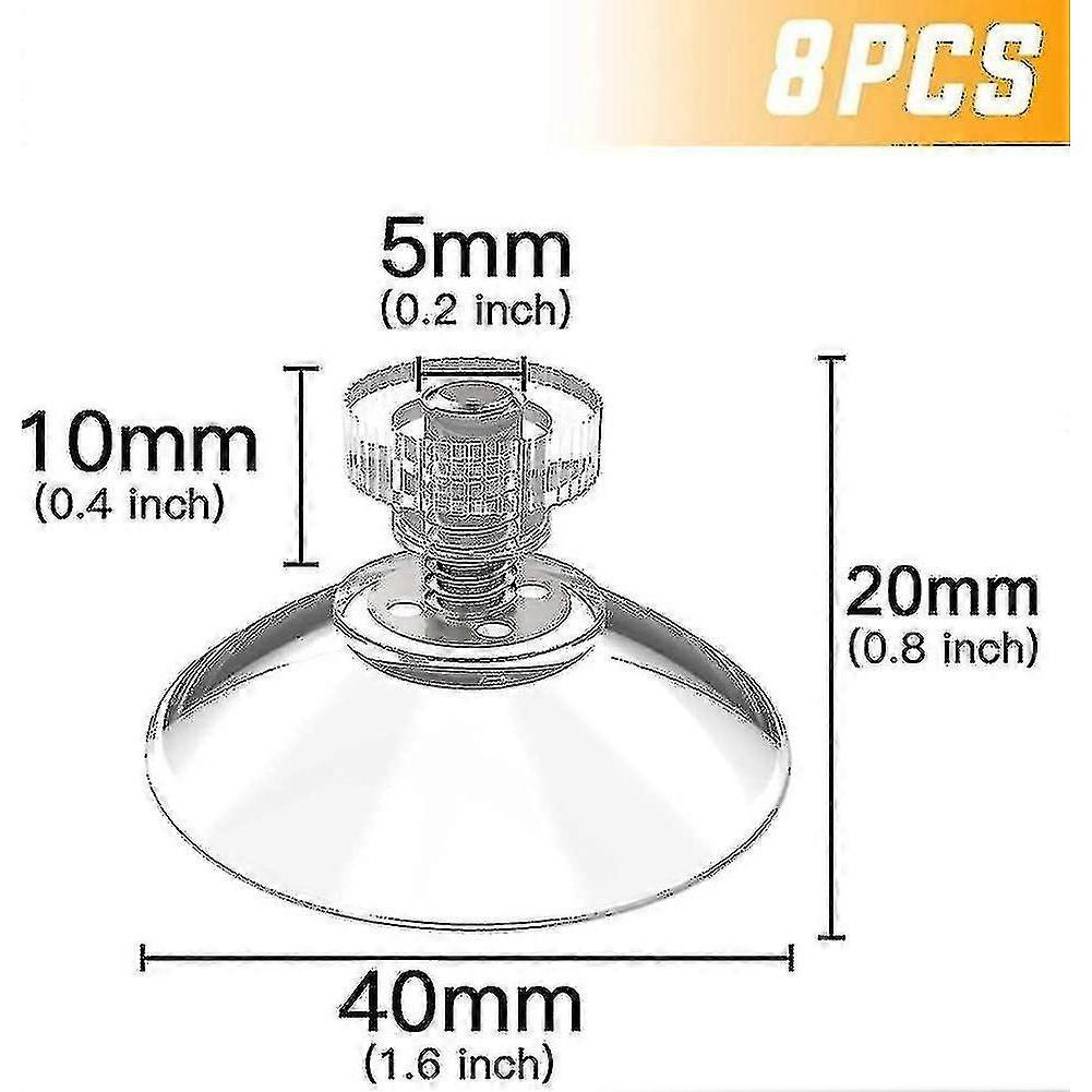 Suction Cup 40mm, 8 Pcs Suction Cups M5 Threads Stainless Steel, Suction Cups - Pjun