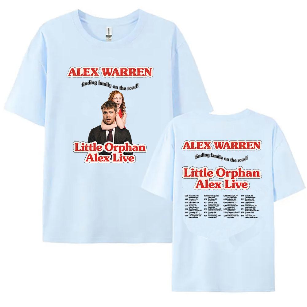 Little Orphan Alex Live T-shirt ALEX WARREN Finding Family on The Road Tshirt Short Sleeve Cotton Loose T Shirt Print Tee