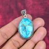 Голубой медный бирюзовый кулон ручной работы с драгоценными камнями, 925 пробы серебряный кулон, старинные ювелирные изделия, для подарка на помолвку