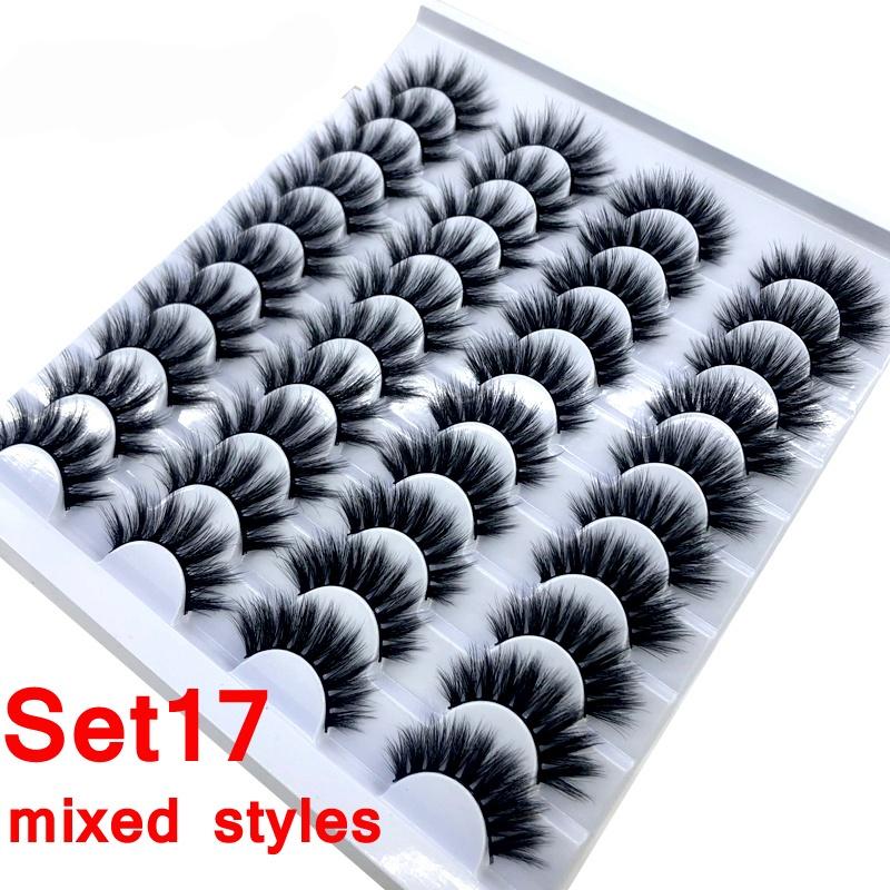 8/20 пар 15-20 мм натуральные 3D накладные ресницы набор для макияжа норковые ресницы наращивание норковые ресницы