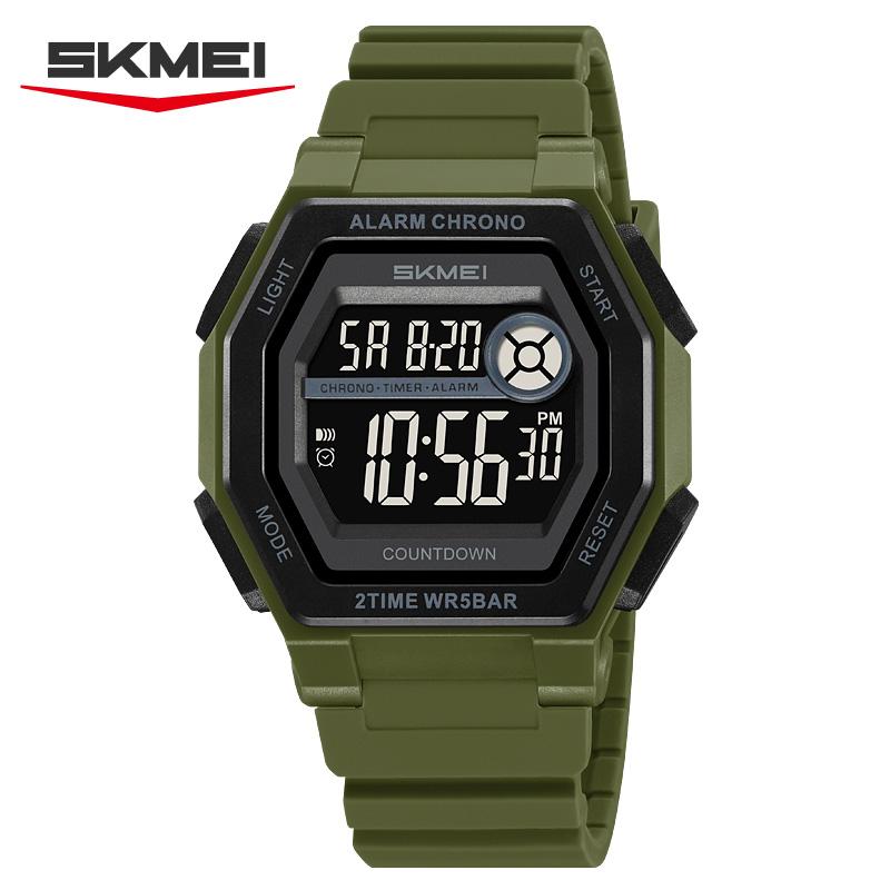 SKMEI 2552 New Military Waterproof Men Electronic Watch Multifunctional Countdown Digital Student Watch Alarm Clock Reloj Hombre