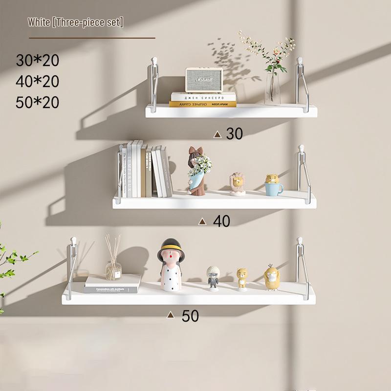 Настенная железная полка для хранения без сверления для декора ТВ, гостиной или спальни.