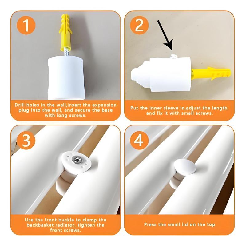 Универсальные крючки-кронштейны для радиатора в ванной с винтами для аксессуаров для крепления маленькой корзины