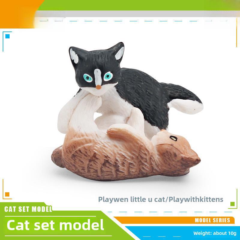 Детский набор игрушек «Черно-белый котенок» — китайские сельские украшения в виде кошечки