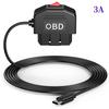 Кабель питания OBD на Type C для автомобильной видеокамеры, 24-часовая парковка для видеорегистратора, защита аккумулятора автомобиля