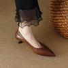 Модные квадратные каблуки Офис со средней женской обувью Заостренный носок Женские туфли-лодочки Популярные в продаже Оптовая продажа Слипоны Y2k Скидка Beau Today