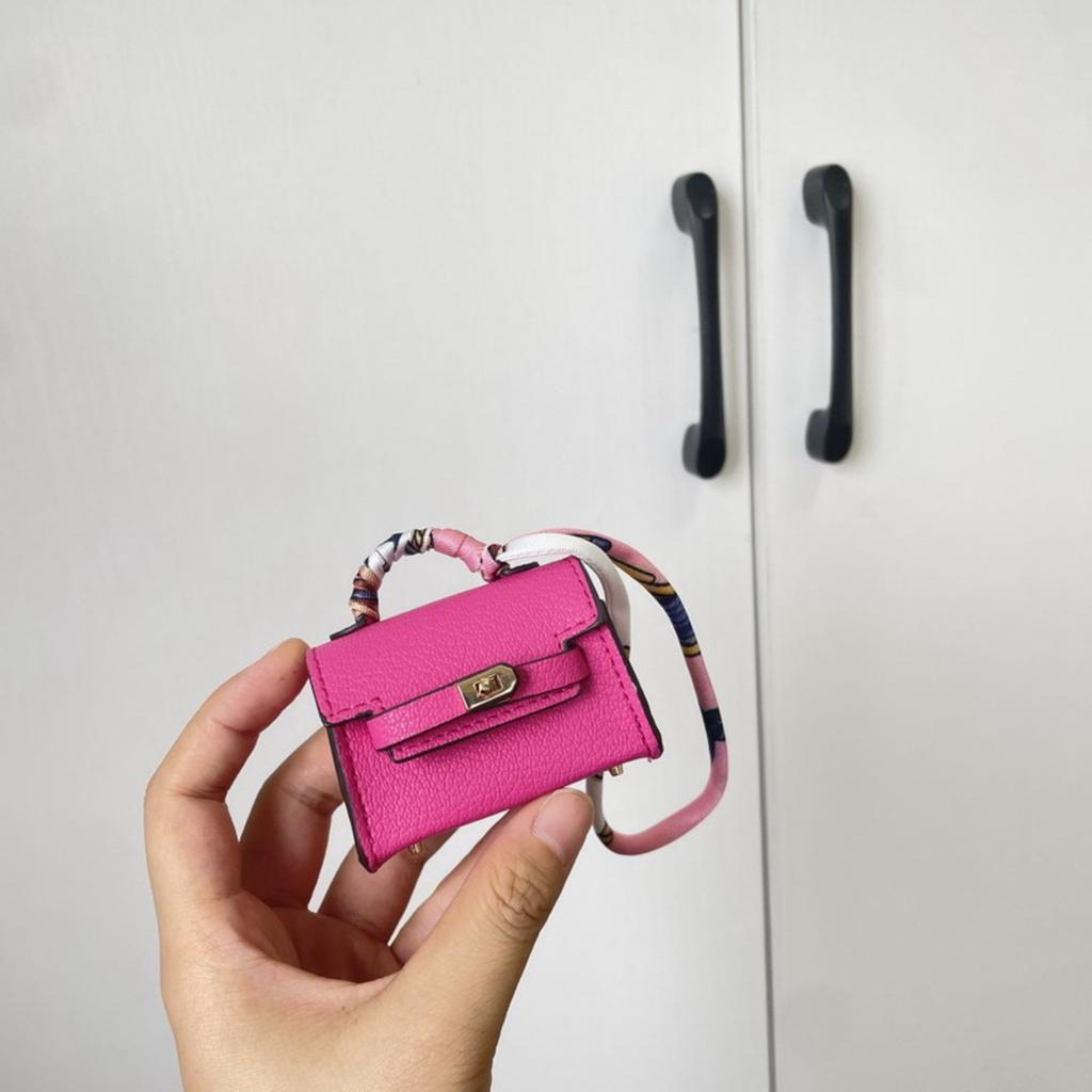 Подвеска на сумку Милый чехол для наушников Кожаный брелок для ключей автомобиля