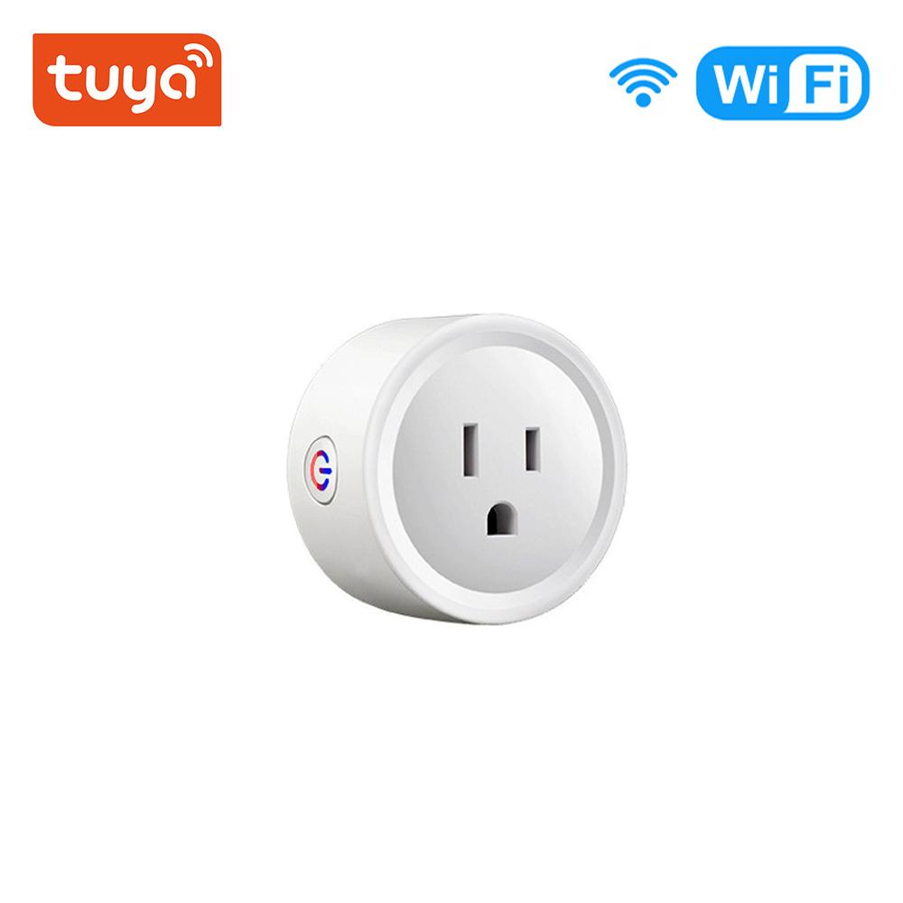 Умная вилка Tuya, Wi-Fi розетка Us 10a, розетка Smart Life, функция синхронизации, голосовое управление, работает с Alexa Google Assistant