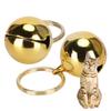 2 шт. устойчивые к ржавчине медные колокольчики AntiLost четкий звук круглый ошейник украшение для собаки кошки(золотой )