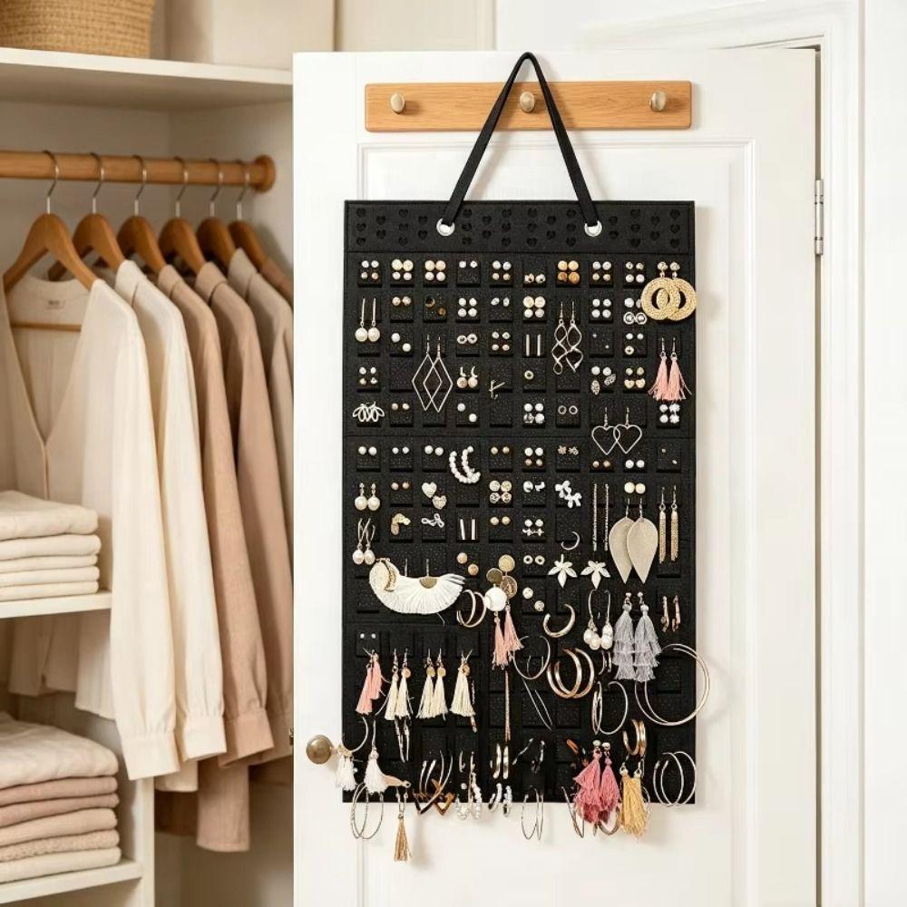 Wall Mounted Jewelry Organizer Bag Felt Jewelry Display Bag Jewelry Storage Bedroom Use