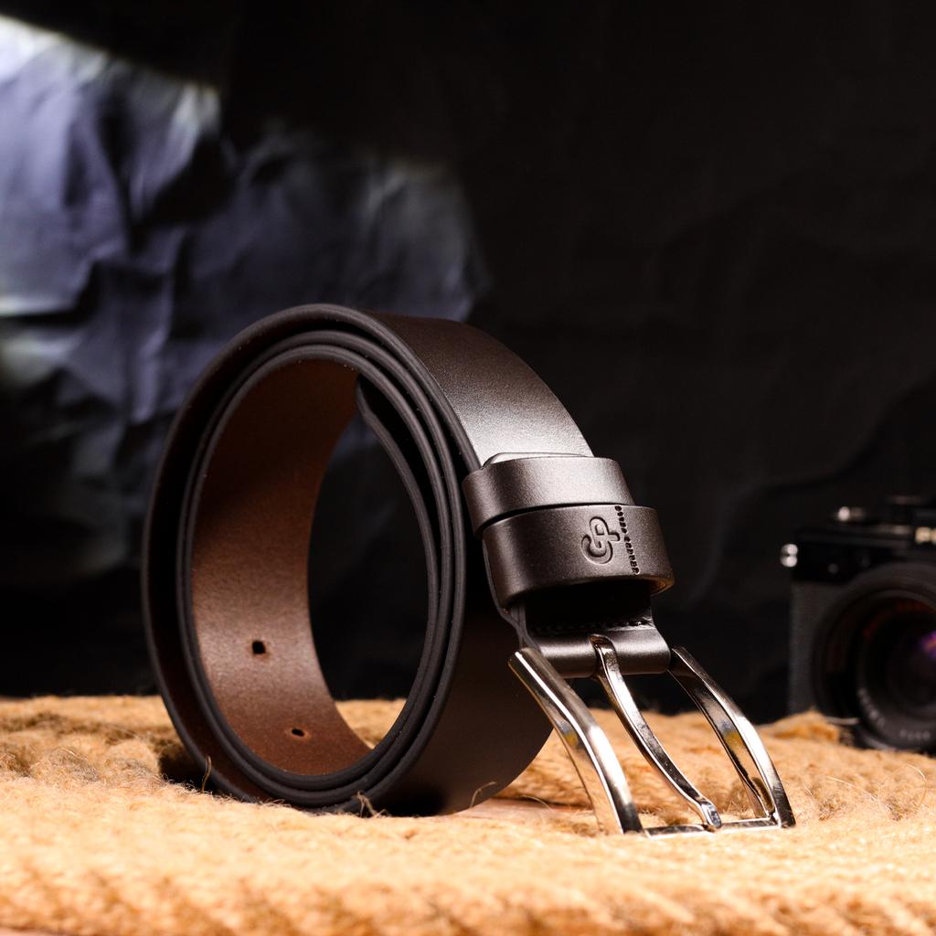 Качественный мужской кожаный ремень GRANDE PELLE Leather Belt 21461 Коричневый