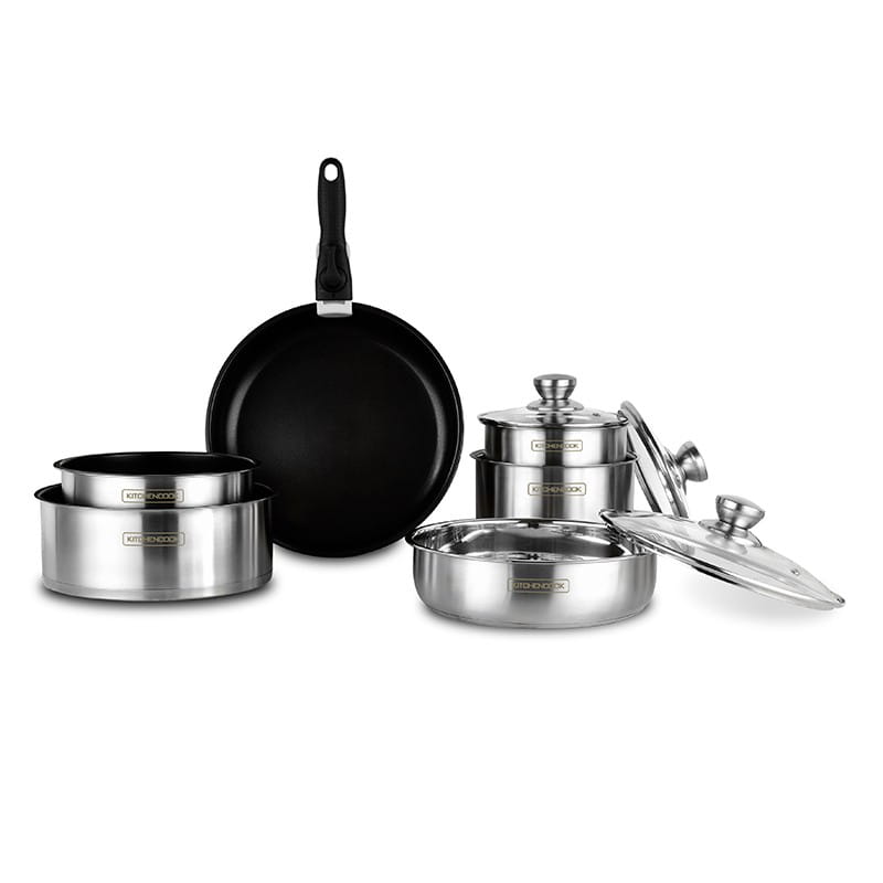 Kitchencook FLEX10 10-piece stainless steel pot set