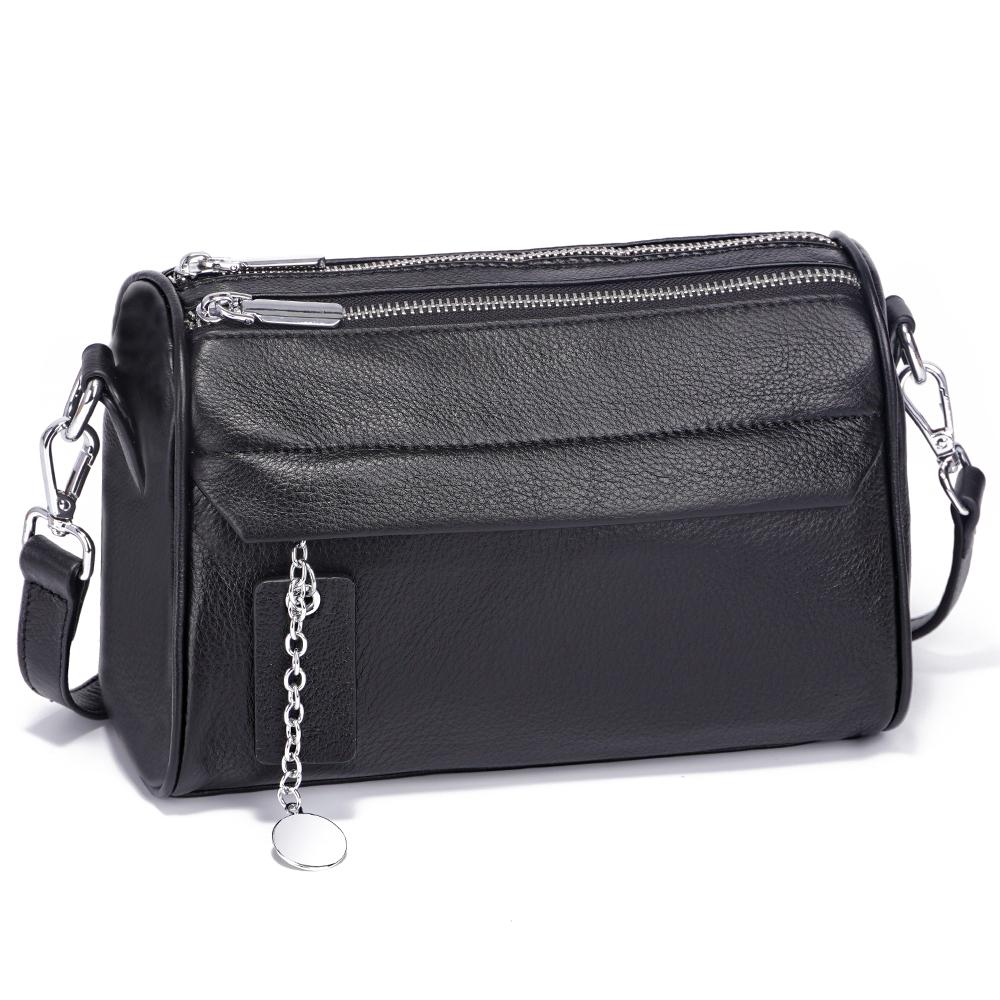 Zency мягкая кожаная повседневная сумка через плечо для женщин с двумя карманами на молнии маленькая летняя сумка через плечо