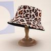 Double-Sided Bucket Hat Leopard Patterned Sun Cap Beach Sun Protect Hat  Outdoor Travel