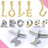 Медные Шармы Бусины 26 Букв A-Z Алфавит Для Женщин Подходят для Ожерелья Браслетов DIY Изготовление Изысканных Ювелирных Изделий