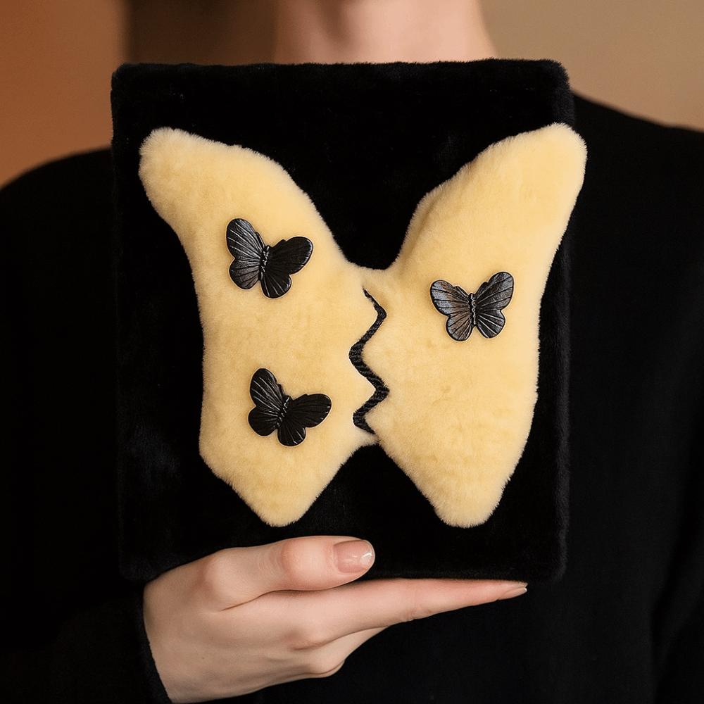 Пушистая обложка Съемная книжка для карт Альбом на 3 дюйма со свободными листами Книжка для карт формата A5 Личная коллекция