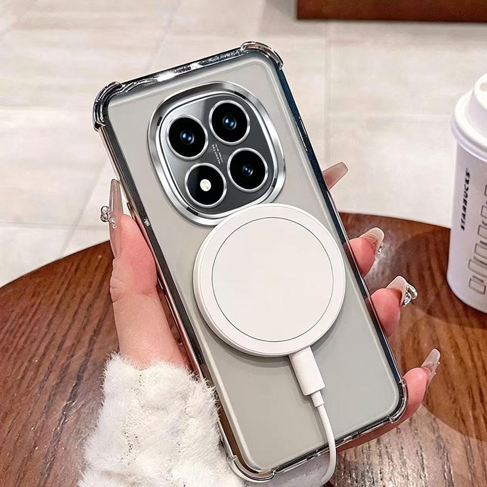 Clear Shockproof Magnetic For Magsafe Case For Huawei Pura 90 80 70 Ultra P60 P50 P40 Pro P30 Lite Wireless Charging Soft Cover