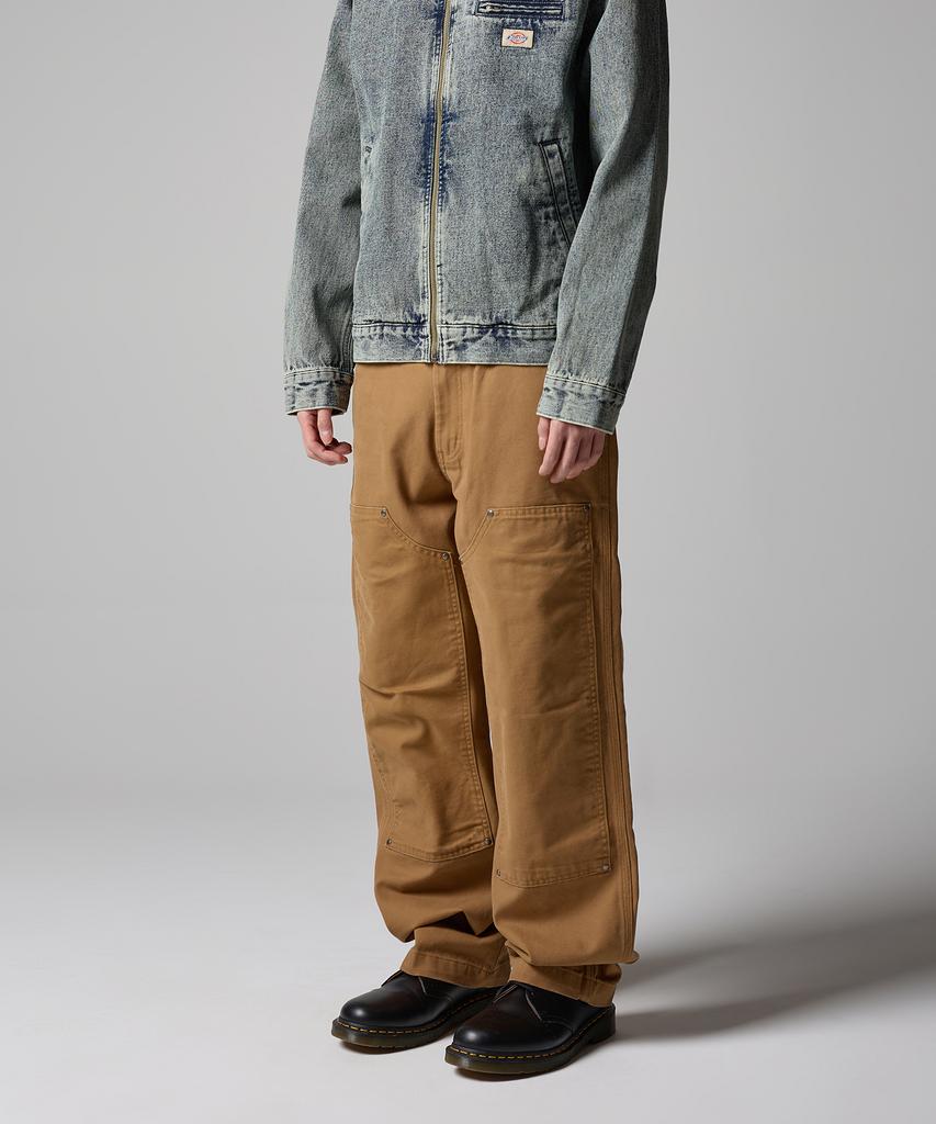 Dickies Двухколенные брюки из стираного утиного холста, цвет коричневая утка