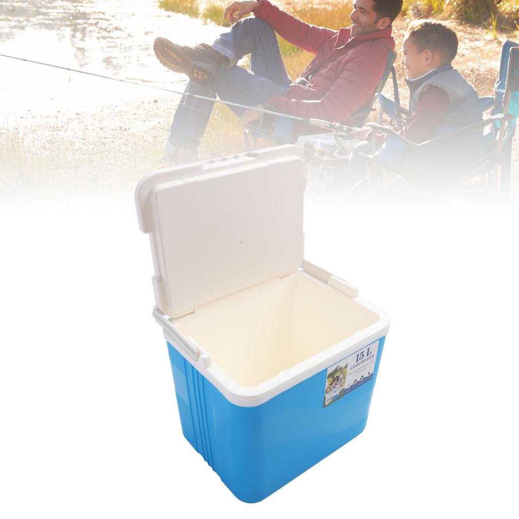 15L Insulated Portable Cooler Professional Lasting Cooling Insulation Hard Cooler Box for Outdoor Picnic Fishing Commercial Stall