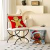 Christmas Gingerbread Man Pillowcase Toon Gift Cushion Cover Bedroom Home Sofa Chair Seat Decor Pillow Case