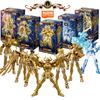 Saint Seiya Action Figure Milo Mu Aiolia Gold Zodiac Signs PVC Assemble Figure Amine Kids Toy Collection Gift