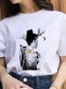 Women Fashion 2022 Cartoon Shirt Print Summer T-Shirts Female Sexy T-Shirt Aesthetic Clothes Summer Tops Trend Graphic T Top