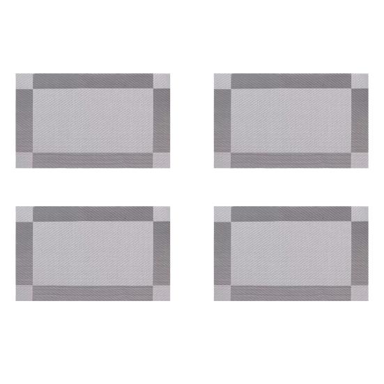 Набор из 4 салфеток из ПВХ, термостойкие тканые салфетки для столовых приборов, легко моющиеся, защитные покрытия для стола, современные украшения для стола