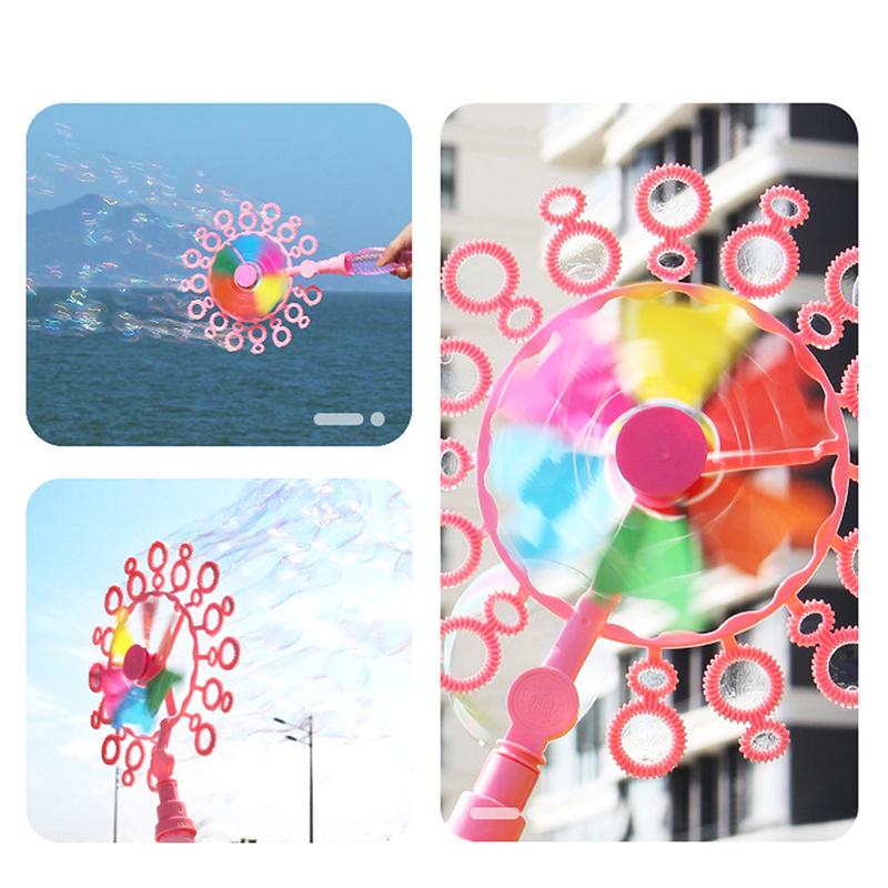 Ручная машина для выдувания пузырей, детская ручная ветряная мельница, ручная автоматическая водяная пушка для пузырей, летние уличные игрушки, детские подарки