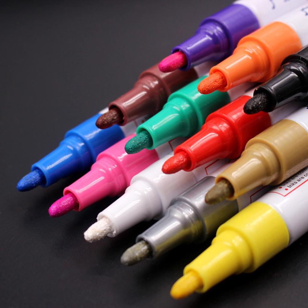 Permanent Paint Colorful Waterproof Pen CD Metal Oily Marker Pen Car Tyre Tire Tread