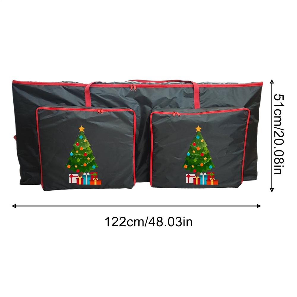 Christmas Tree Storage Box Zippered Box Extra Large Storage Container With Reinforced Handles And Pockets For Basement Closet